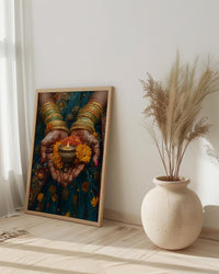 Mehndi Hand Wall Art, Indian Bride Decor - Anniversary Gift
