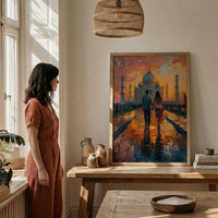 Taj Mahal Poster, Indian Honeymoon Art Print - Anniversary Gift