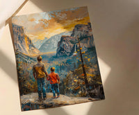 Yosemite Valley Art Print, Father And Son Decor - El Capitan Landscape Poster