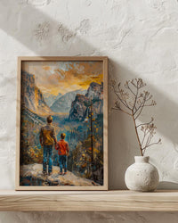 Yosemite Valley Art Print, Father And Son Decor - El Capitan Landscape Poster