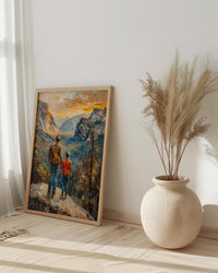 Yosemite Valley Art Print, Father And Son Decor - El Capitan Landscape Poster