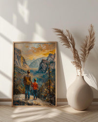 Yosemite Valley Art Print, Father And Son Decor - El Capitan Landscape Poster