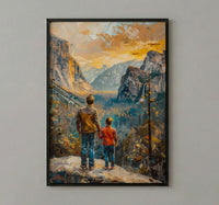 Yosemite Valley Art Print, Father And Son Decor - El Capitan Landscape Poster
