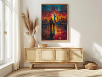 Statue Of Liberty Wall Art, Father And Son Decor - NYC Patriotic Landscape Print