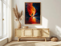 Antelope Canyon Art Print, Father And Son Wall Decor - Desert Sandstone Landscape
