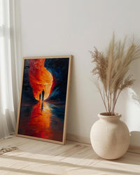 Antelope Canyon Art Print, Father And Son Wall Decor - Desert Sandstone Landscape