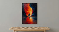 Antelope Canyon Art Print, Father And Son Wall Decor - Desert Sandstone Landscape
