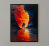 Antelope Canyon Art Print, Father And Son Wall Decor - Desert Sandstone Landscape