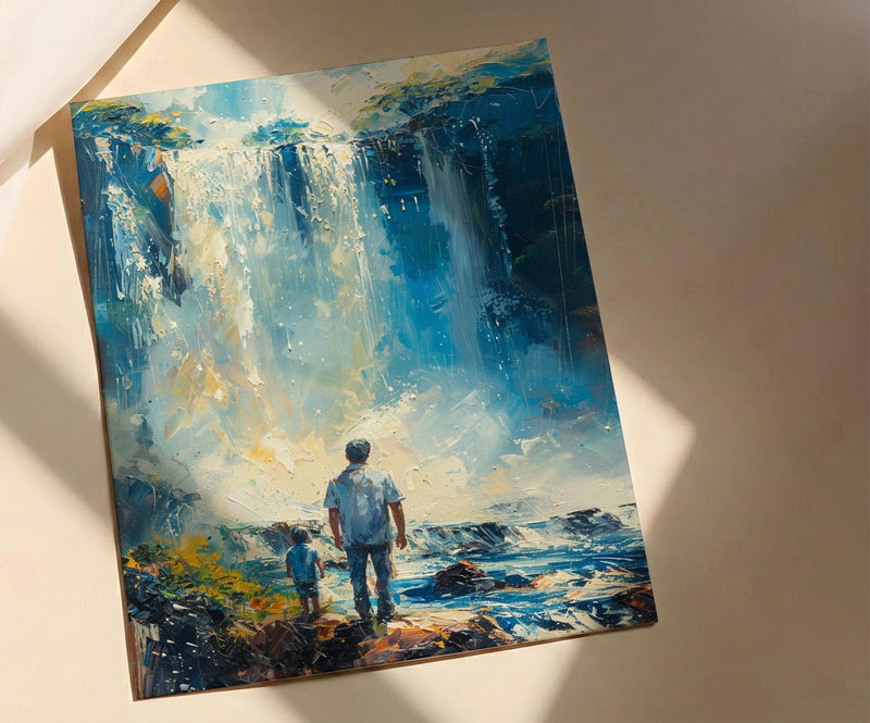 Iguazu Falls Wall Art, Father And Son Decor - Fathers Day Gift