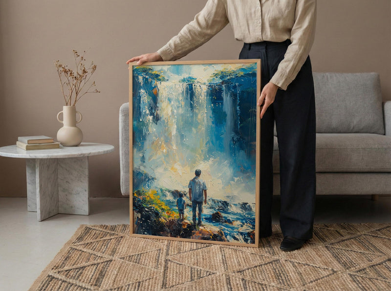 Iguazu Falls Wall Art, Father And Son Decor - Fathers Day Gift