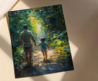 Amazon Rainforest Poster, Father And Child Art - Explorer Dad Gift
