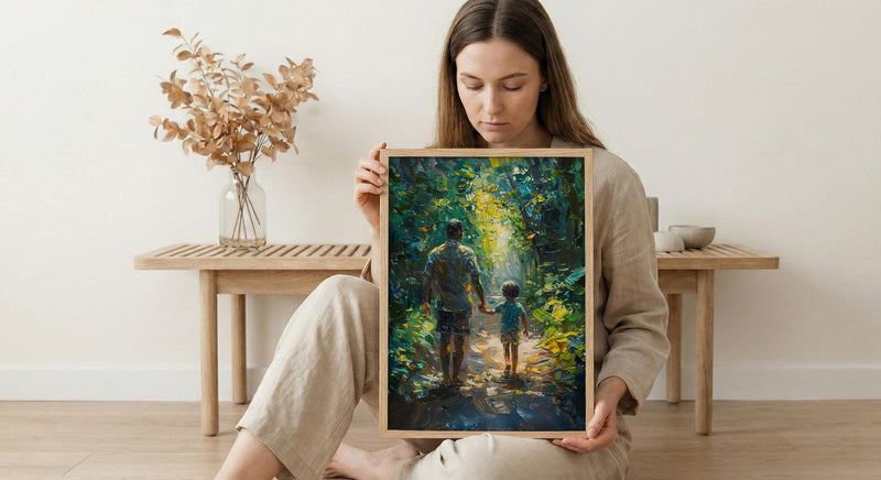 Amazon Rainforest Poster, Father And Child Art - Explorer Dad Gift