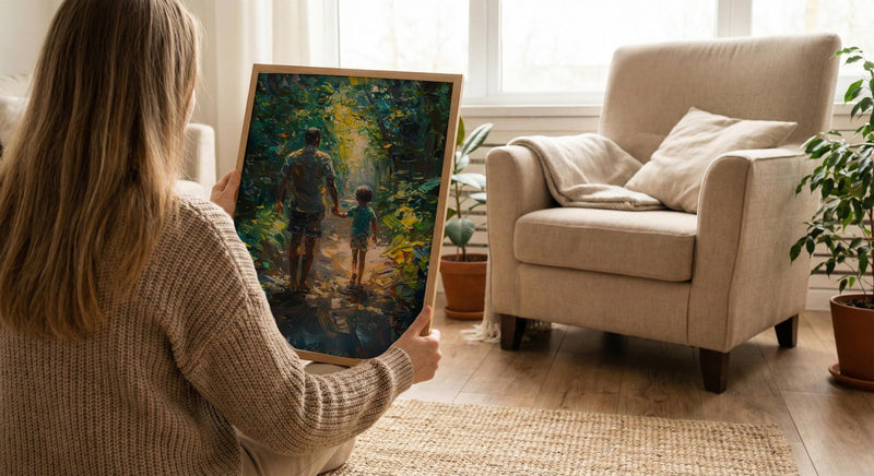 Amazon Rainforest Poster, Father And Child Art - Explorer Dad Gift