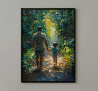 Amazon Rainforest Poster, Father And Child Art - Explorer Dad Gift