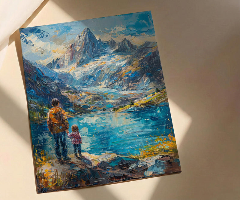 Patagonia Landscape Art Print, Mountain Wall Art - Gift For Dad