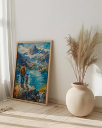 Patagonia Landscape Art Print, Mountain Wall Art - Gift For Dad