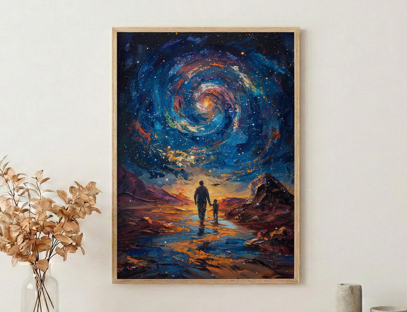 Atacama Desert Art Print, Father And Son Poster - Fathers Day Gift