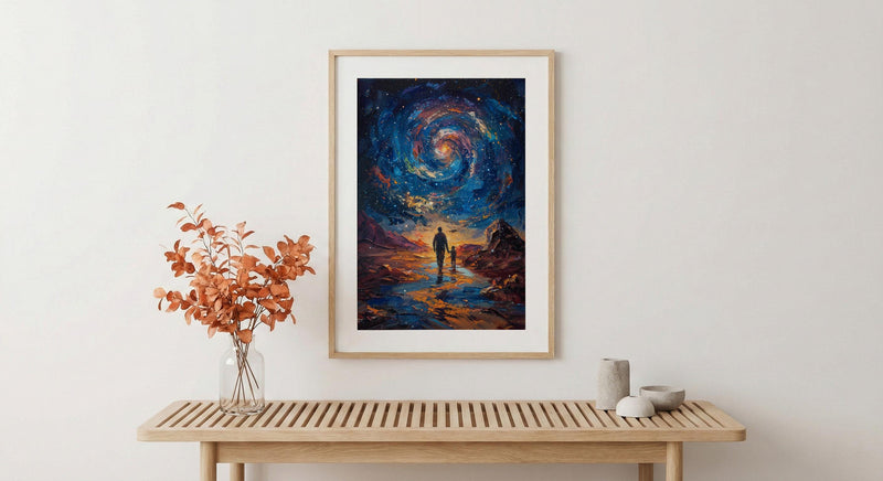 Atacama Desert Art Print, Father And Son Poster - Fathers Day Gift