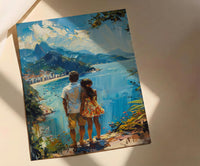 Rio De Janeiro Art Print, Father And Daughter Poster - Gift For Dad