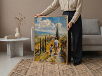 Tuscany Landscape Wall Art, Father And Son Print - Fathers Day Gift