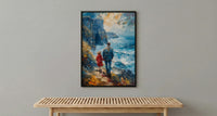 Cliffs Of Moher Poster, Father And Child Art - Gift For Dad