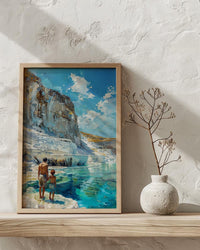 Pamukkale Turkey Poster, Father And Son Art - Travel Lover Gift
