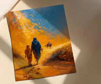 Sahara Desert Wall Art, Father And Son Print - Fathers Day Gift