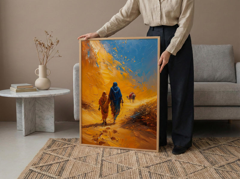 Sahara Desert Wall Art, Father And Son Print - Fathers Day Gift