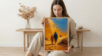 Sahara Desert Wall Art, Father And Son Print - Fathers Day Gift