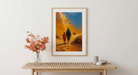 Sahara Desert Wall Art, Father And Son Print - Fathers Day Gift