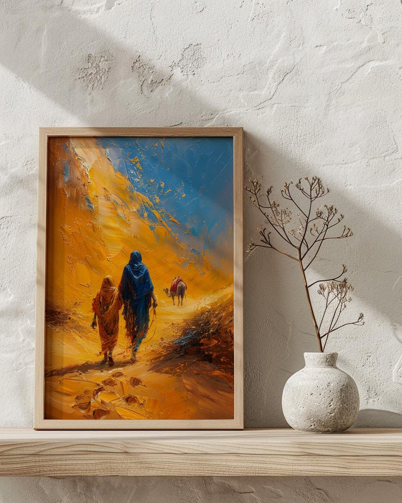 Sahara Desert Wall Art, Father And Son Print - Fathers Day Gift