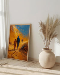 Sahara Desert Wall Art, Father And Son Print - Fathers Day Gift