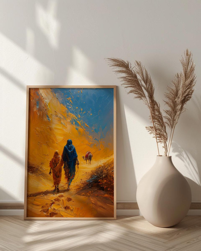 Sahara Desert Wall Art, Father And Son Print - Fathers Day Gift