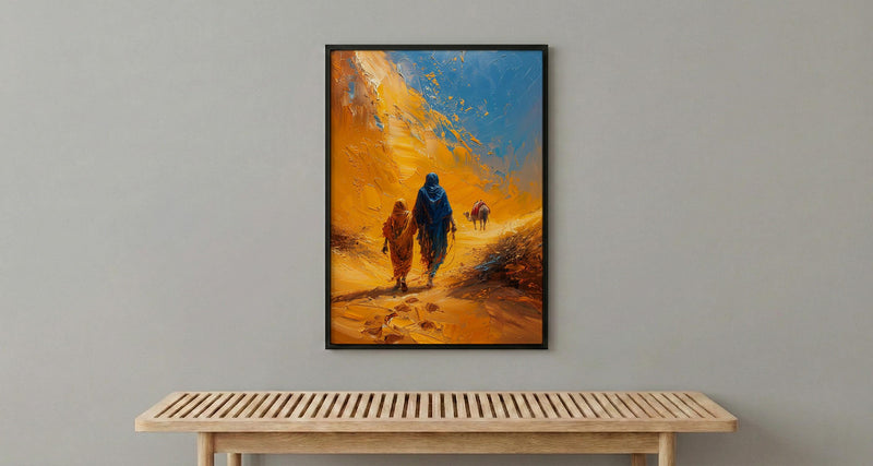 Sahara Desert Wall Art, Father And Son Print - Fathers Day Gift