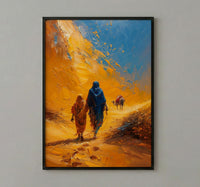 Sahara Desert Wall Art, Father And Son Print - Fathers Day Gift