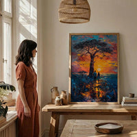 Baobab Tree Wall Art, Father And Daughter Print - Fathers Day Gift