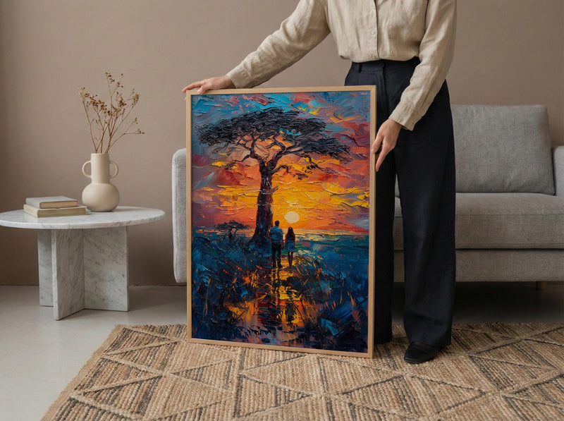 Baobab Tree Wall Art, Father And Daughter Print - Fathers Day Gift