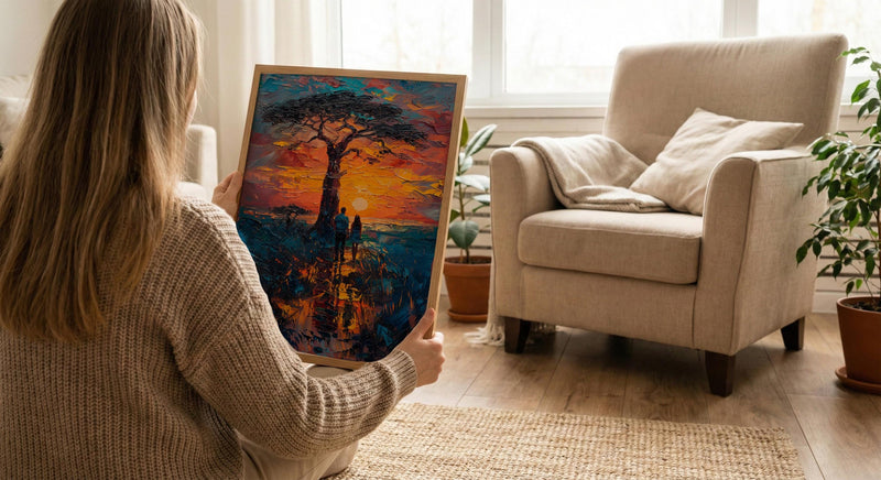 Baobab Tree Wall Art, Father And Daughter Print - Fathers Day Gift