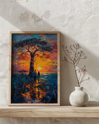 Baobab Tree Wall Art, Father And Daughter Print - Fathers Day Gift
