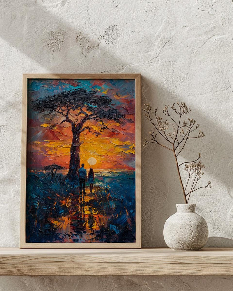 Baobab Tree Wall Art, Father And Daughter Print - Fathers Day Gift