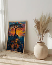 Baobab Tree Wall Art, Father And Daughter Print - Fathers Day Gift