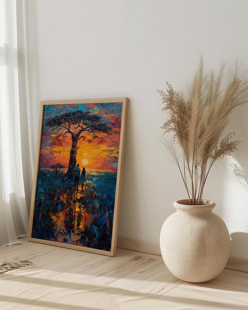 Baobab Tree Wall Art, Father And Daughter Print - Fathers Day Gift