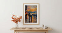 Istanbul Poster, Father And Son Night Art - Cityscape Wall Decor