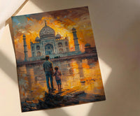 Taj Mahal Art Print, Father And Son Decor - Fathers Day Gift