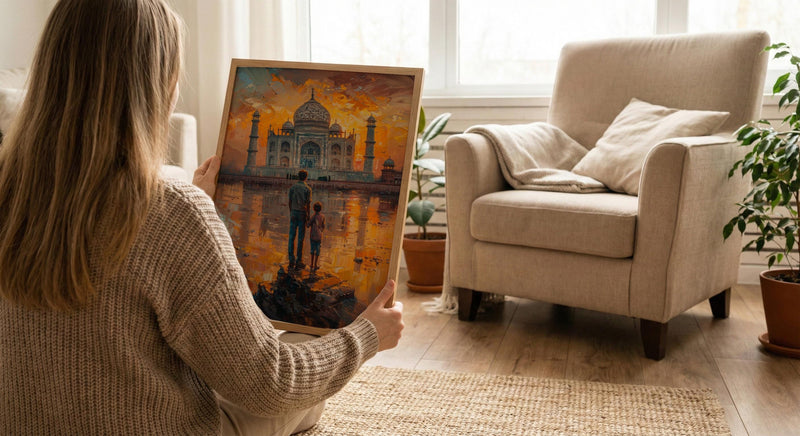 Taj Mahal Art Print, Father And Son Decor - Fathers Day Gift