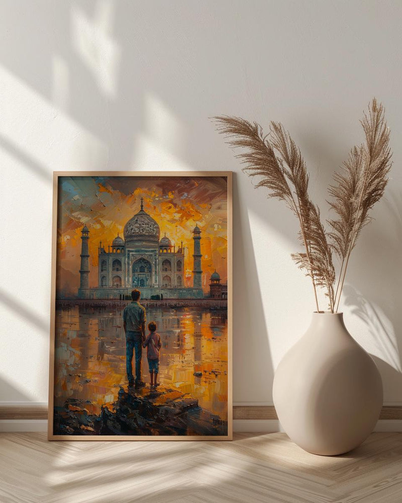 Taj Mahal Art Print, Father And Son Decor - Fathers Day Gift