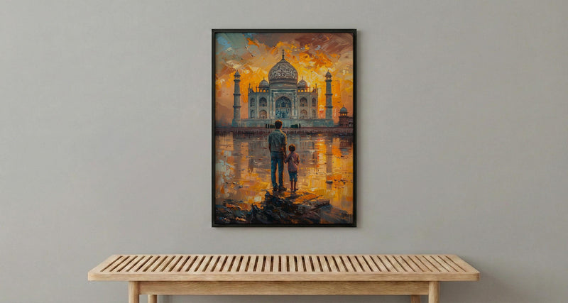 Taj Mahal Art Print, Father And Son Decor - Fathers Day Gift