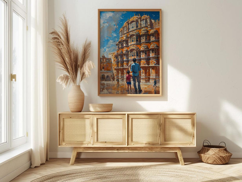 Hawa Mahal Wall Art, Father And Son Decor - Fathers Day Gift
