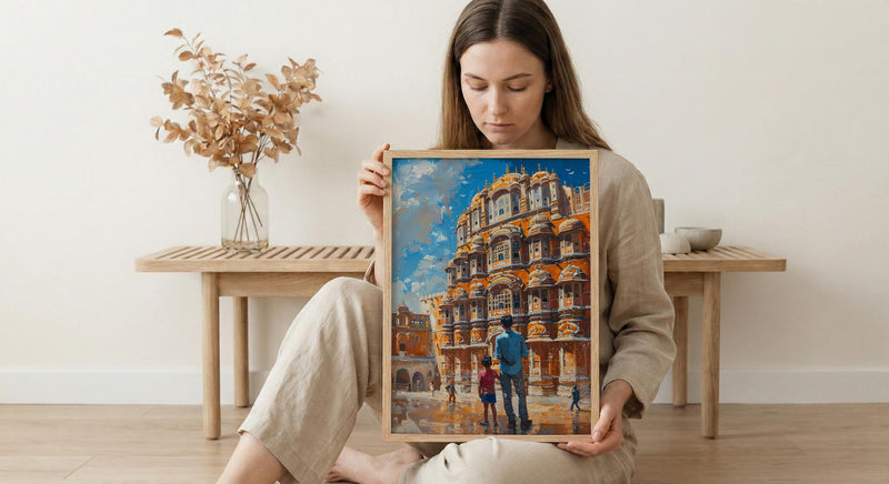 Hawa Mahal Wall Art, Father And Son Decor - Fathers Day Gift