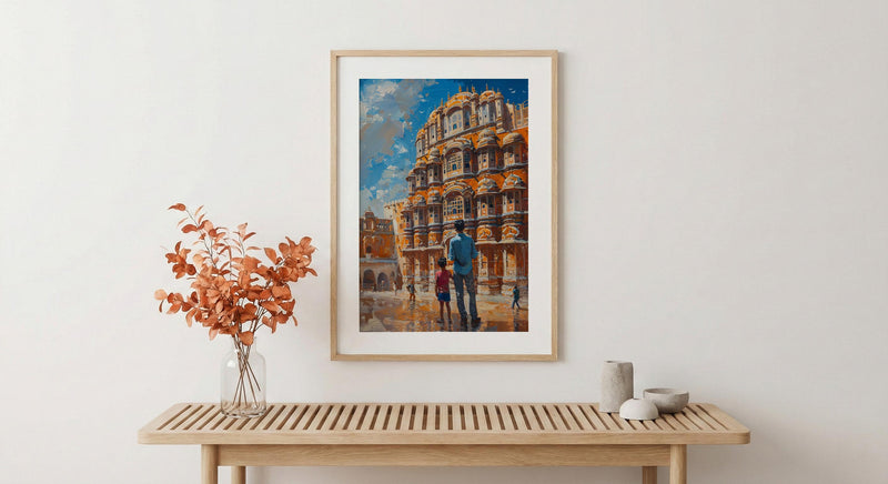Hawa Mahal Wall Art, Father And Son Decor - Fathers Day Gift